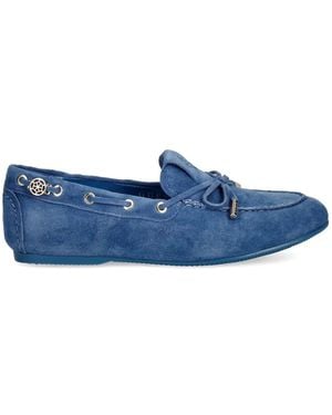 Guess Aisha Tie-Detail Loafers - Blue