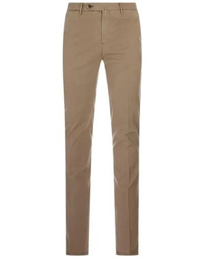 PT Torino Pressed-Crease Trousers - Natural