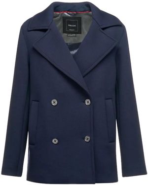 Geox Gardenia Double-Breasted Jacket - Blue