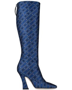 Fendi Stiefel Mit Stickerei - Blau
