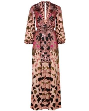 Temperley London Emperor Sequin Print Gown - White