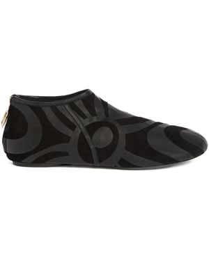 PUCCI Print Zip Flat Shoes - Black