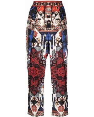 Balmain Pantalon Court Lagan À Imprimé Abstrait - Bleu