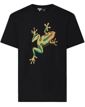 Loewe T-Shirt À Logo Anagram Et Motif Grenouille - Black