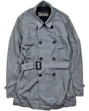 Herno Double-Breasted Belted Coat - Gray