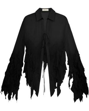Blumarine Ruffled Shirt - Black