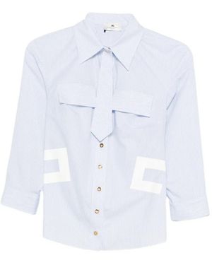 Elisabetta Franchi Striped Blouse - White