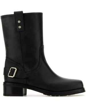 Sonora Boots Leather Pull-On Ankle Boots - Black