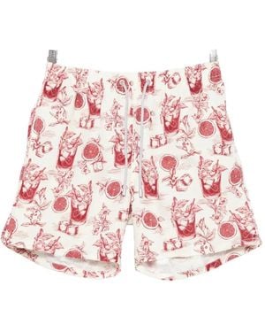 MC2 Saint Barth Gustavia Cocktail-Print Swim Shorts - Pink