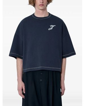 Jacquemus Embroidered Short-Sleeve T-Shirt - Blue