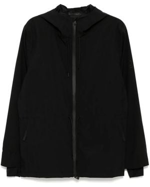 Rains Suva Hooded Drawstring-Waist Rain Jacket - Black