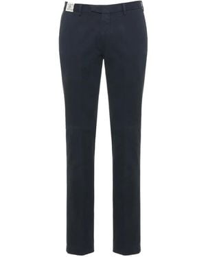 Devore Pantalon Chino À Coupe Droite - Bleu