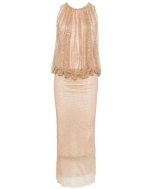 Sportmax Crystal-Emebllishment Midi Dress - White