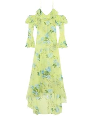 Blumarine Ruffled Floral Maxi Dress - Green