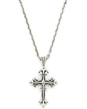 Emanuele Bicocchi Avelli Cross-Pendant Necklace - Metallic