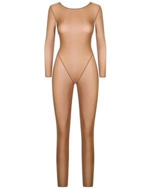 Maison Close Mono French Kiss Light Con Espalda Abierta - Neutro