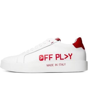 Off play Low-Top Logo-Print Trainers - White