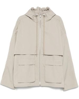 Maison Kitsuné Hooded Zipped Windbreaker By - Natural