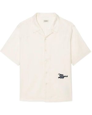 Zadig & Voltaire Chemise Slony À Logo Brodé - White