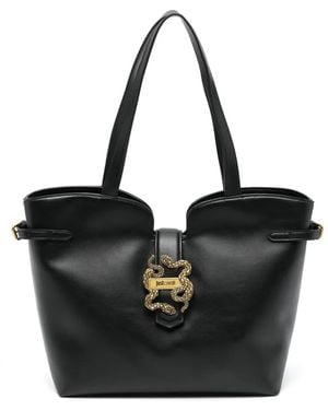 Just Cavalli Snake-Detail Tote Bag - Black
