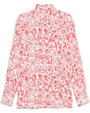 Kiton Camisa con estampado tropical - Rosa