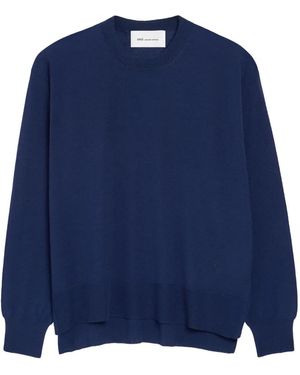 Ami Paris Jersey Ami De Coeur De Lana Con Cuello Redondo - Azul