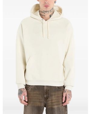Dime Cursive Hoodie Met Logo - Wit