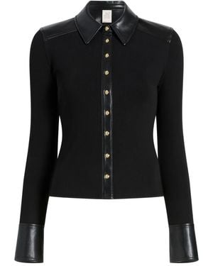 Cinq À Sept Magali Top Met Vlakken En Knopen - Zwart