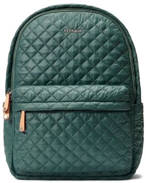 MZ Wallace Mallard Metro Quilted Backpack - Green