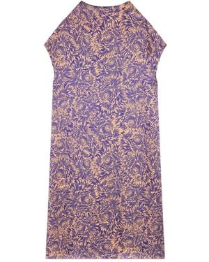 Dries Van Noten Printed Silk Midi Dress - Purple
