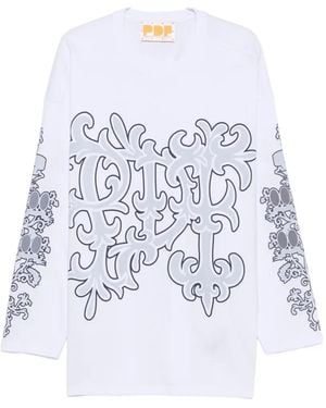PDF Camiseta Con Estampado Gráfico - Blanco