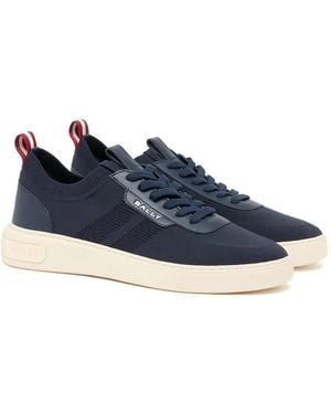 Bally Knit Paneled Sneakers - Blue