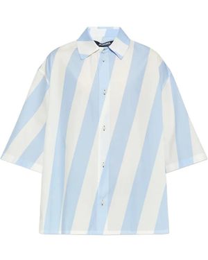 Jacquemus The Triangle Short-Sleeve Shirt - Blue