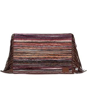Missoni Fringed Clutch Bag - Purple