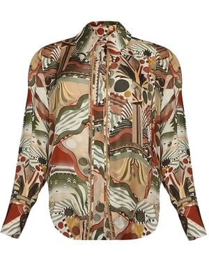 Chufy Hemd mit abstraktem Print - Natur