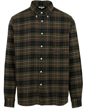 Hartford Checked Button-Down Shirt - Black