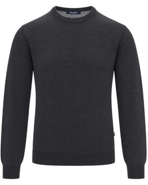 K-Way Crew-Neck Knitted Sweater - Blue