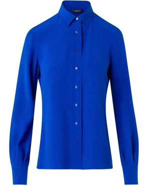 Akris Geknöpftes Top Mit Kragen - Blau