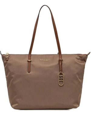 Pedro Del Hierro Madrid Logo-Charm Tote Bag - Brown