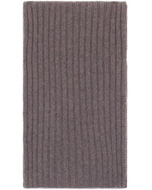 Malo Ribbed Scarf - Brown