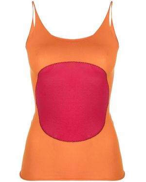 Marni Contrast-Patch Cami Top - Pink