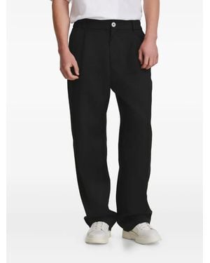 IRINA VOINEA Pantalon Évasé À Boutonnière - Black
