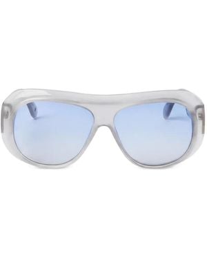 Palm Angels Elfin Gradient-Lens Pilot-Frame Sunglasses - Blue