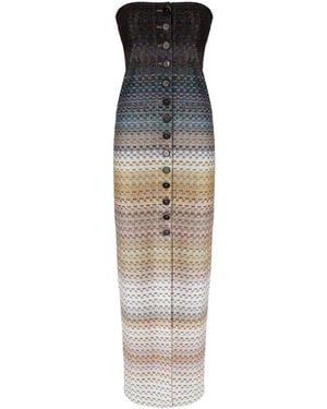 Missoni Button-Front Maxi Dress - Grey
