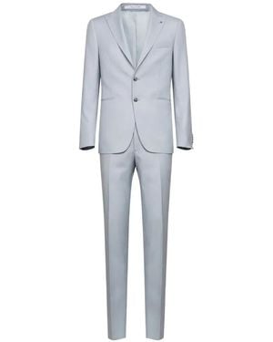 Tagliatore Peaked-Lapels Two-Button Suit - Grey