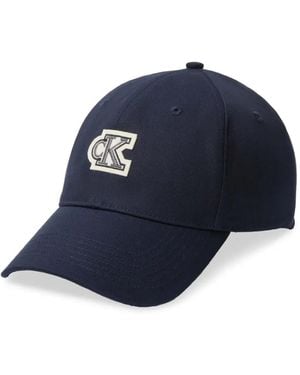 Calvin Klein Logo-Patch Baseball Cap - Blue