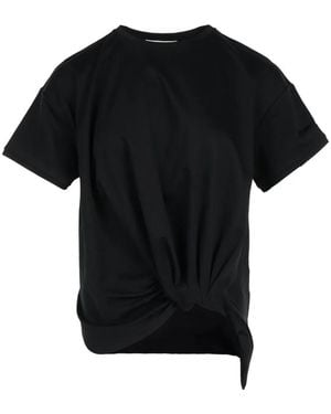 Club21 Joanna Knot-Detail T-Shirt - Black