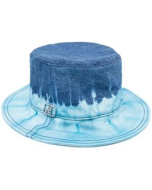 Alberta Ferretti Tie- Dye Print Hat - Blue