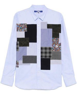 Junya Watanabe パッチワーク シャツ - ブルー