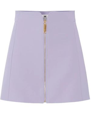 Elisabetta Franchi Aラインミニスカート - パープル